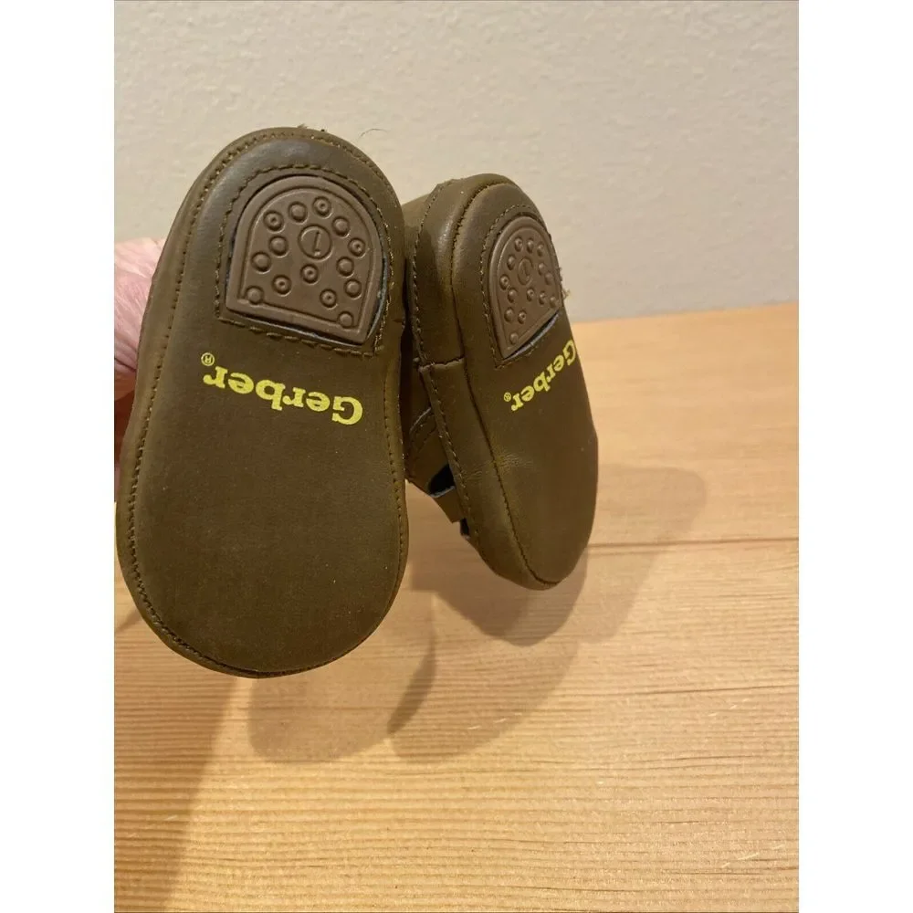 Vintage Gerber Infant Shoes Crib‎ Shoes Brown